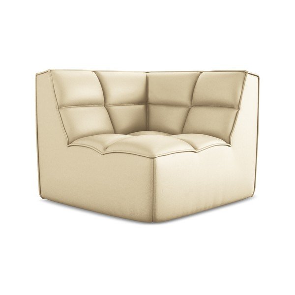 Kremno bel modul za sedežno garnituro iz umetnega usnja Kalai – Makamii-image-2