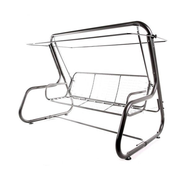 Siva kovinska vrtna gugalnica Rimini – Dajar-image-1