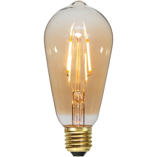 LED filament žarnica s toplo svetlobo z žarnico E27, 1 W Plain Amber – Star Trading