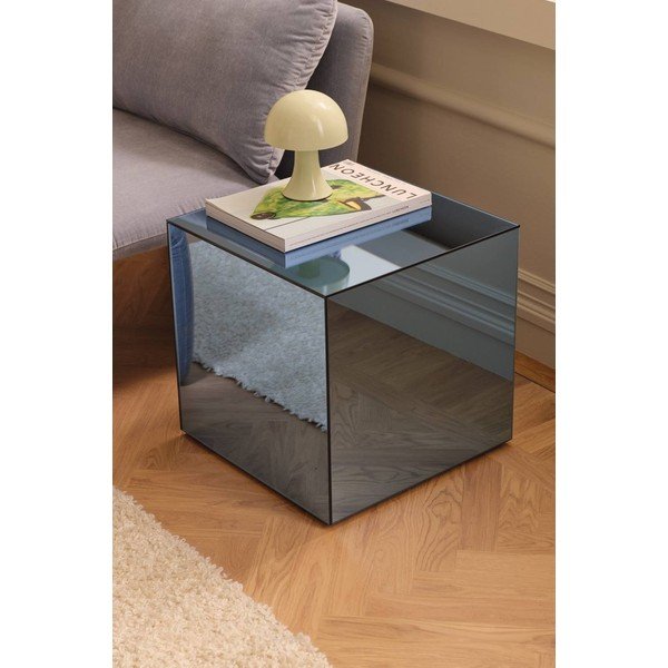 Steklena stranska mizica 45,5x45,5 cm Cube – Ellos Home-image-1