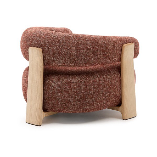 Fotelj iz šenilje v barvi terakote Granite – Kave Home-image-4