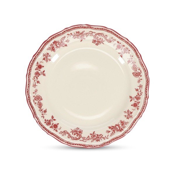 Bordo rdeč/slonokoščen desertni porcelanast krožnik ø 21,5 cm Cyril – S|P Collection