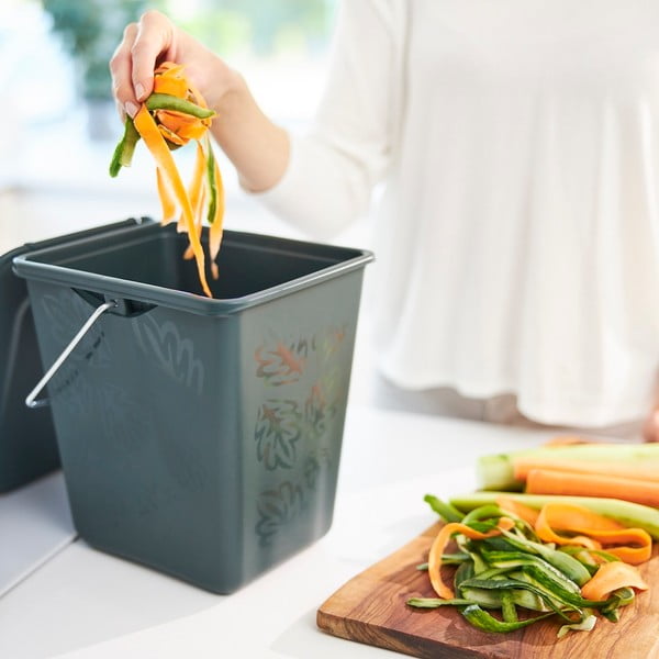 Temno zelen koš za kompostne odpadke 7 l Greenlije - Rotho-image-1