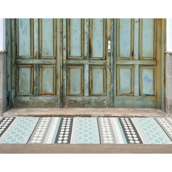 Siva/turkizna notranja in zunanja preproga 70x90 cm Asta Pale Turquoise – Pappelina-image-1