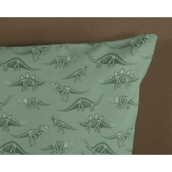 Zelena/bež bombažna otroška posteljnina za otroško posteljico 100x135 cm Gabi – Good Morning-image-3