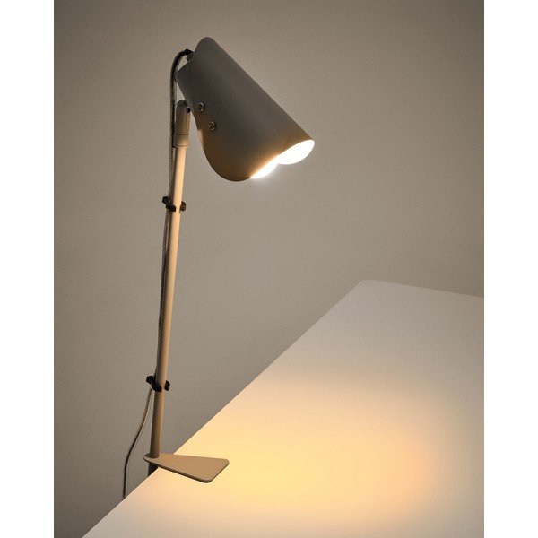Svetlo siva kovinska namizna svetilka s sponko (višina 51 cm) Jula – Kave Home-image-2