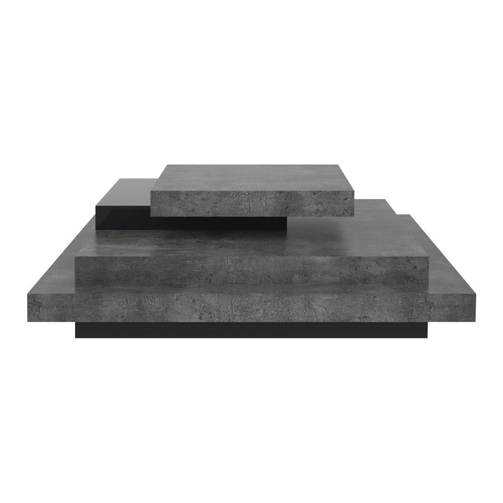 Siva mizica v betonskem dekorju 110x110 cm Slate