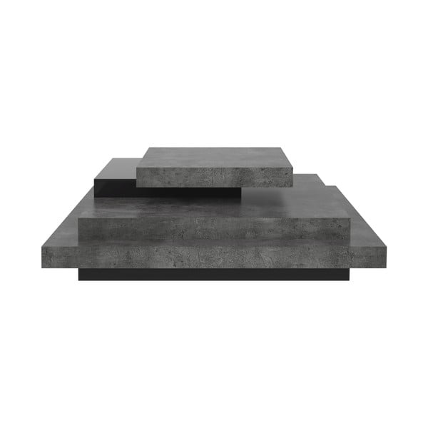 Siva mizica v betonskem dekorju 110x110 cm Slate - TemaHome