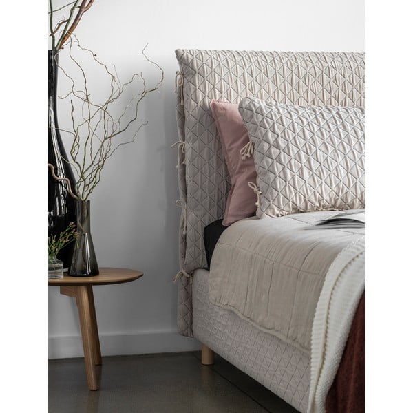 Bež oblazinjena postelja z letvenim dnom 90x200 cm Sleepy Luna - Miuform-image-4