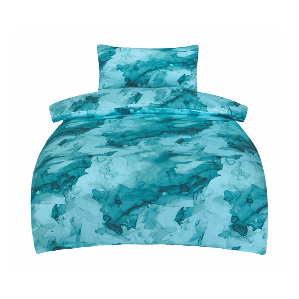 Turkizna enojna posteljnina iz bombažnega satena 140x200 cm Deluxe Minerals – My House