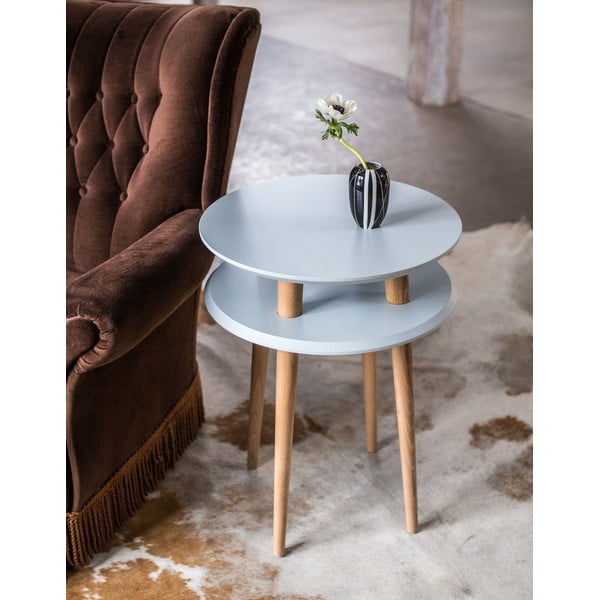 Temno siva stranska mizica Ragaba UFO, Ø 45 cm-image-2