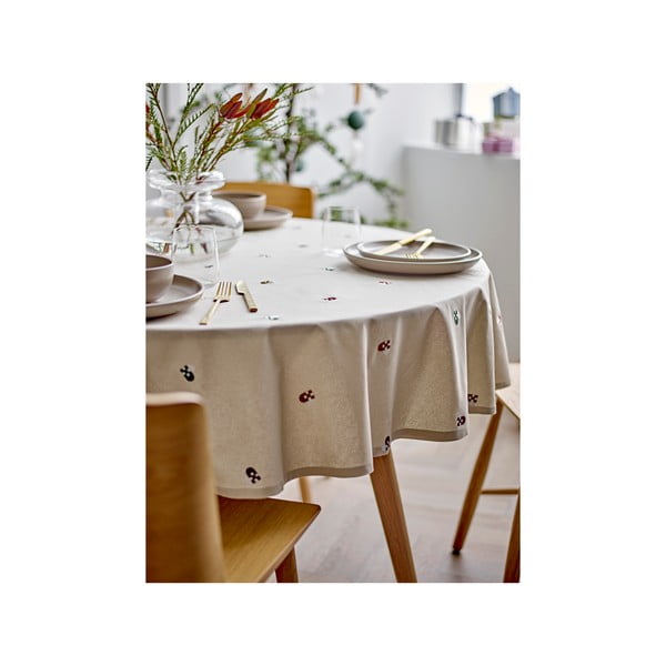 Bombažen namizni prt ø 180 cm Hearts Embloidery – Södahl-image-4