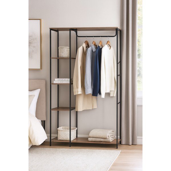 Črn jeklen set za hodnik 90x170x40 cm Aris – Bonami Essentials-image-1