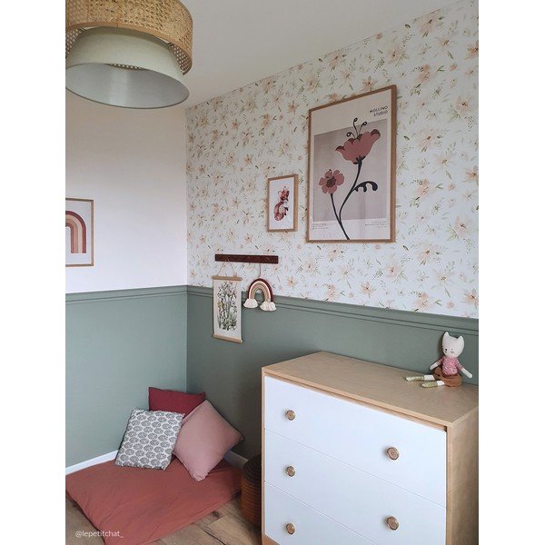 Otroška tapeta 10 m x 50 cm Watercolour Flowers – Lilipinso-image-2