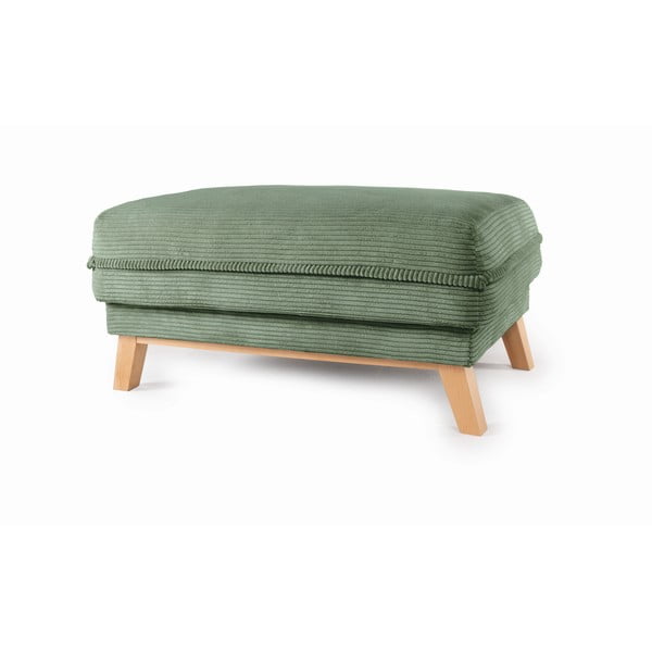 Svetlo zelen tabure iz rebrastega žameta Tori – Bonami Selection-image-2
