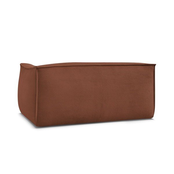 Oranžna sedežna garnitura iz rebrastega žameta 170 cm Giorgia – Bobochic Paris-image-4