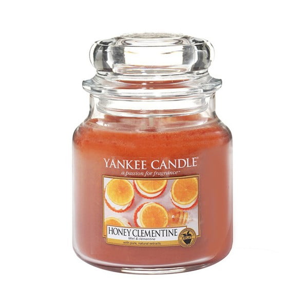 Dišeča sveča Yankee Candle Clementine with honey, čas gorenja 65 - 90 ur