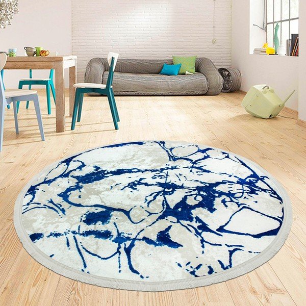 Preproga Extravagante Azul, ⌀ 150 cm