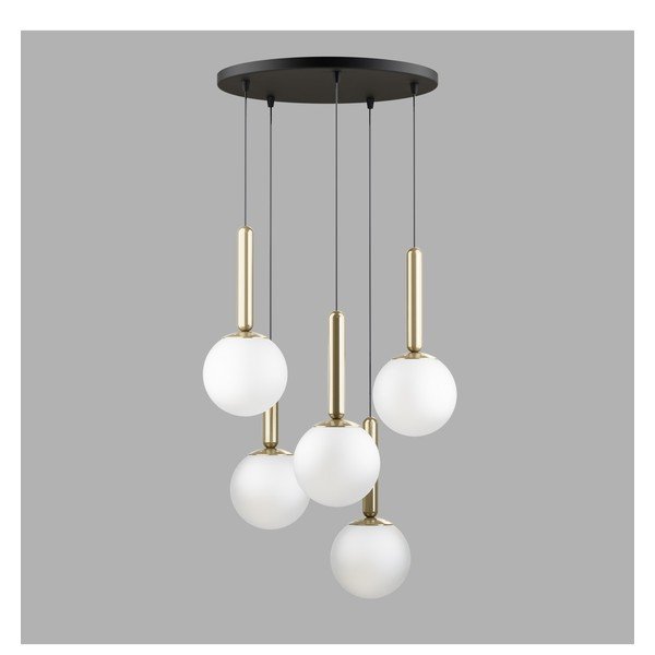 Viseča svetilka v zlati barvi s steklenim senčilom ø 34 cm One – Squid Lighting-image-2