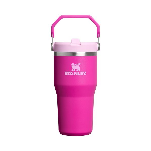 Rožnata termovka iz nerjavečega jekla 600 ml IceFlow™ Flip Straw 2.0 Tumbler Violet Blossom – Stanley