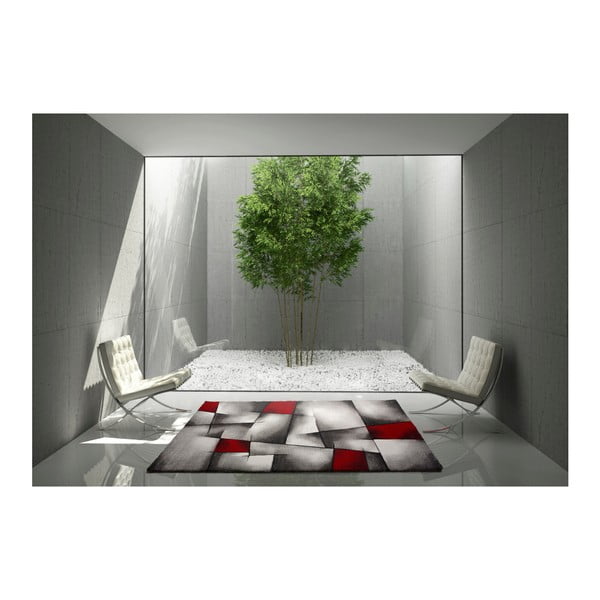 Rdeče-siva preproga Universal Malmo, 140 x 200 cm-image-1