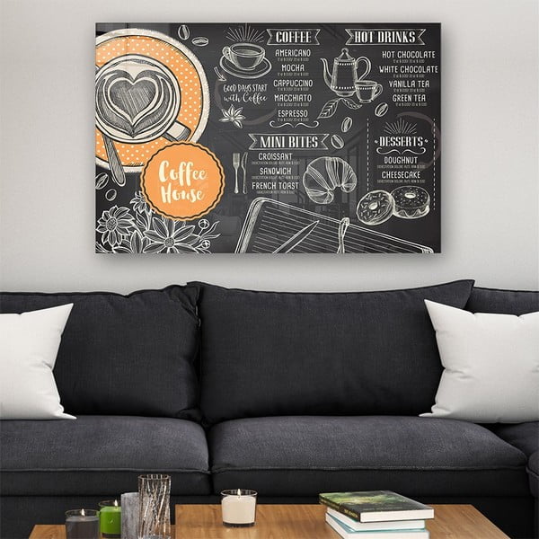 Steklena slika 70x50 cm Coffee House – Wallity-image-1