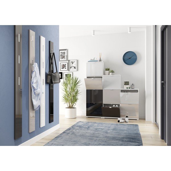 Kremno bel stenski obešalnik v sijajnem dekorju 15 cm – Germania-image-1