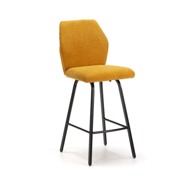 Gorčično rumeni barski stoli v kompletu 4 ks 65 cm Bei – Marckeric