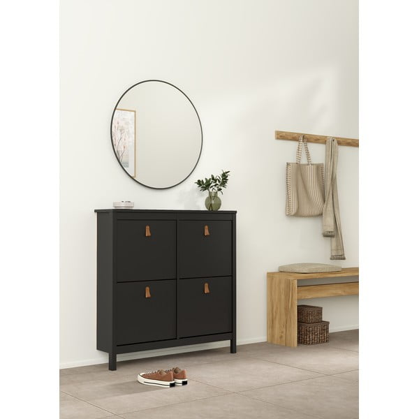 Črna preklopna omarica za čevlje Madrid – Tvilum-image-1