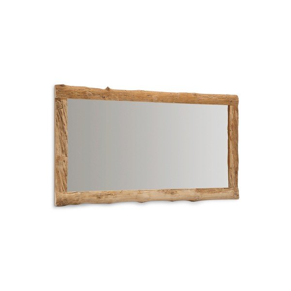 Stensko ogledalo z lesenim okvirjem 105x200 cm Ibro – Kave Home-image-4