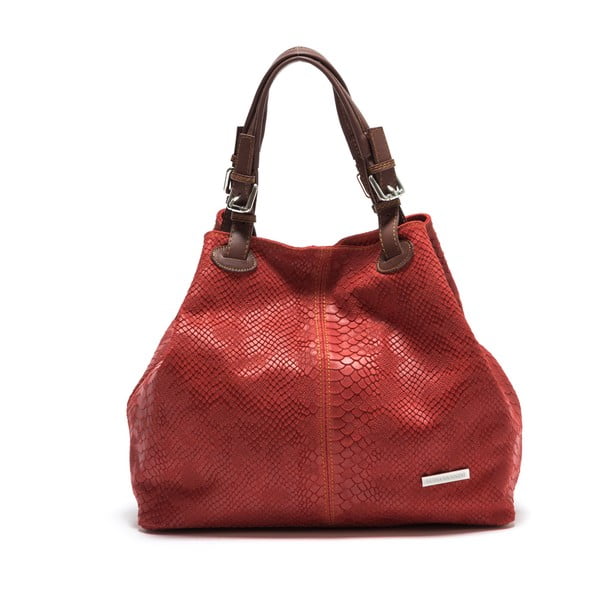 Rdeča usnjena torbica Isabella Rhea Cordelia