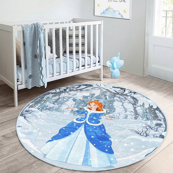 Modra otroška preproga ø 100 cm Comfort – Mila Home-image-2