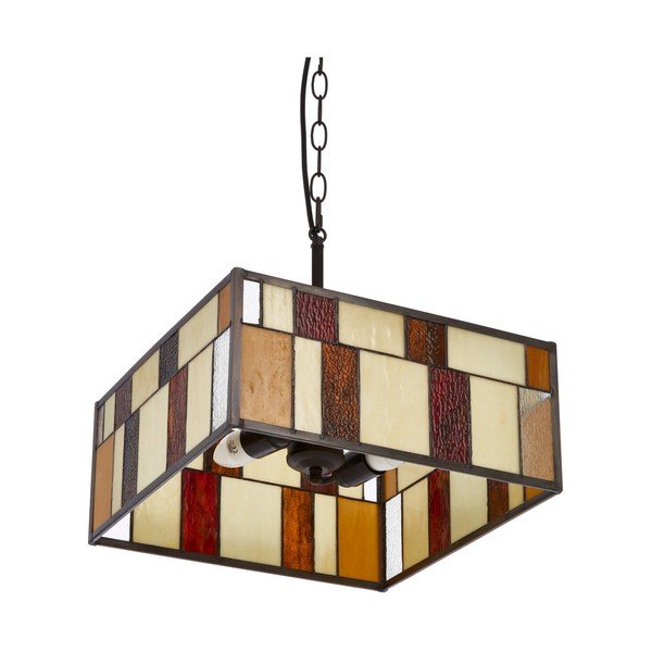 Kovinska viseča svetilka s steklenim senčilom Waldorf – Premier Housewares-image-2