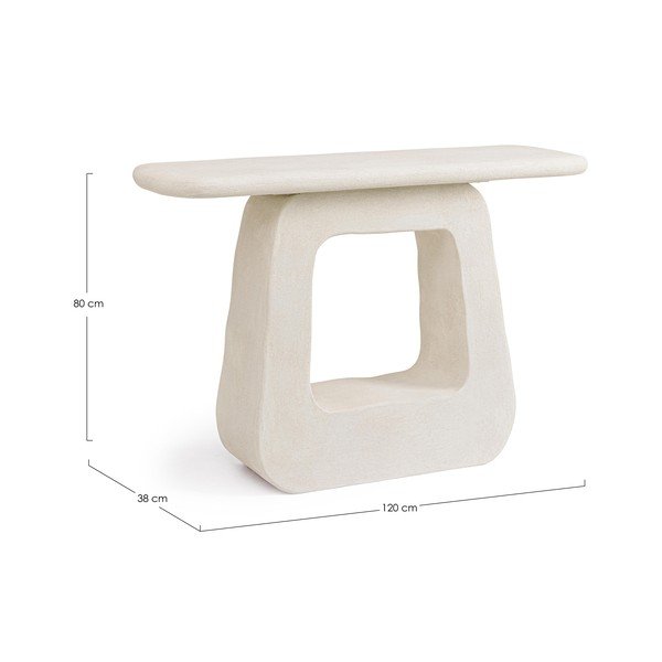 Kremno bela stranska mizica 38x120 cm Albin – Bizzotto-image-3