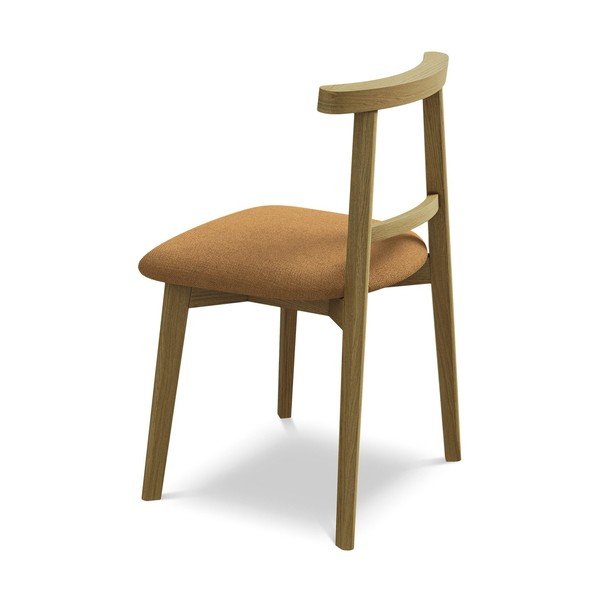 Jedilni stol iz masivnega lesa v barvi terakote Ohelo – Makamii-image-3