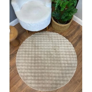 Bež pralna okrogla preproga ø 100 cm Bubble Cream – Mila Home