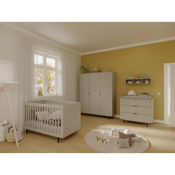 Siva otroška postelja z letvenim dnom 70x140 cm Tomino – Germania-image-3