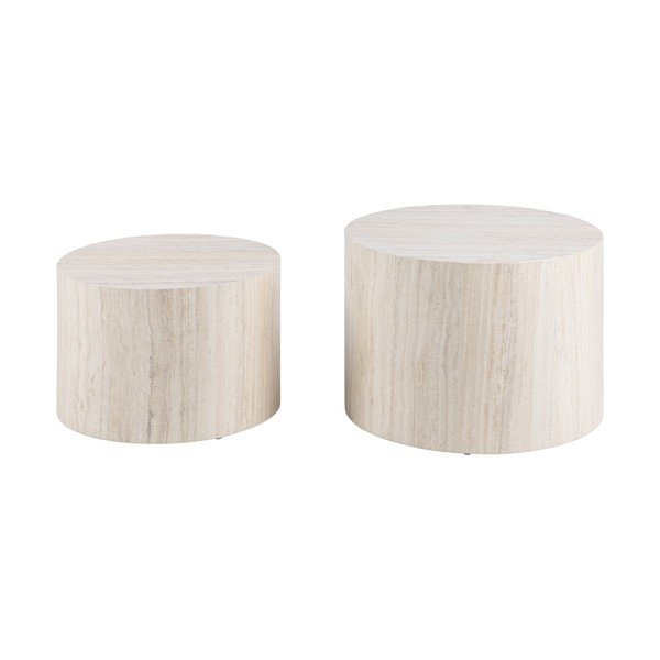 Bež okrogle mizice v kamnitem dekorju v kompletu 2 ks ø 58 cm Dice – Actona-image-4
