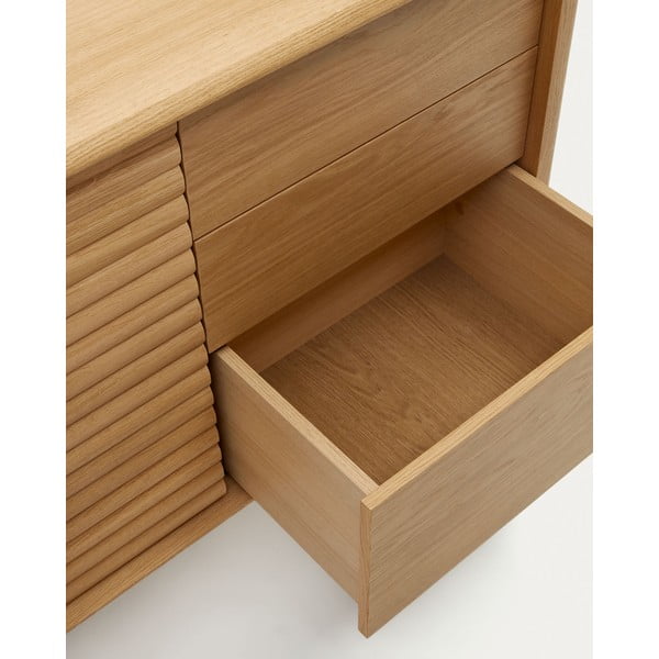 Nizka komoda v hrastovem dekorju 105x86 cm Lenon – Kave Home-image-4
