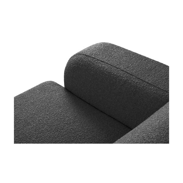 Temno siva kotna sedežna garnitura iz tkanine bouclé (desni kot) Molino – Micadoni Home-image-4
