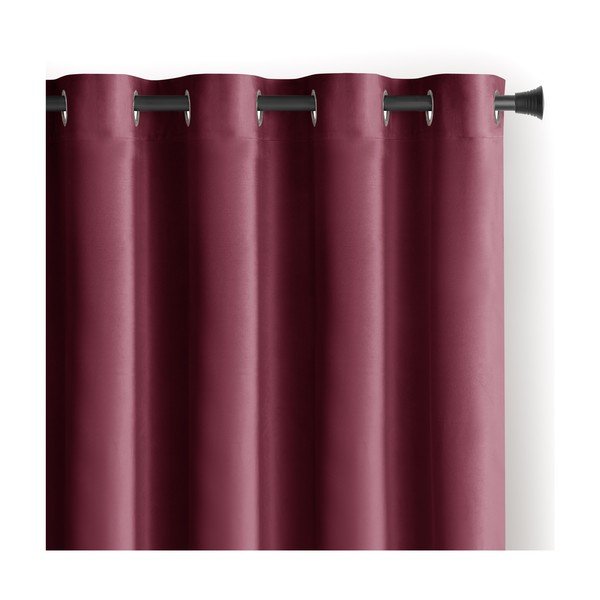 Bordo rdeča/rožnata žametna zavesa za delno zatemnitev 140x270 cm Eyelets – Restilo