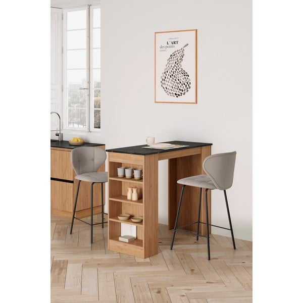 Bež barski stoli v kompletu 2 ks (višina sedeža 67 cm) Maura – Marckeric-image-1