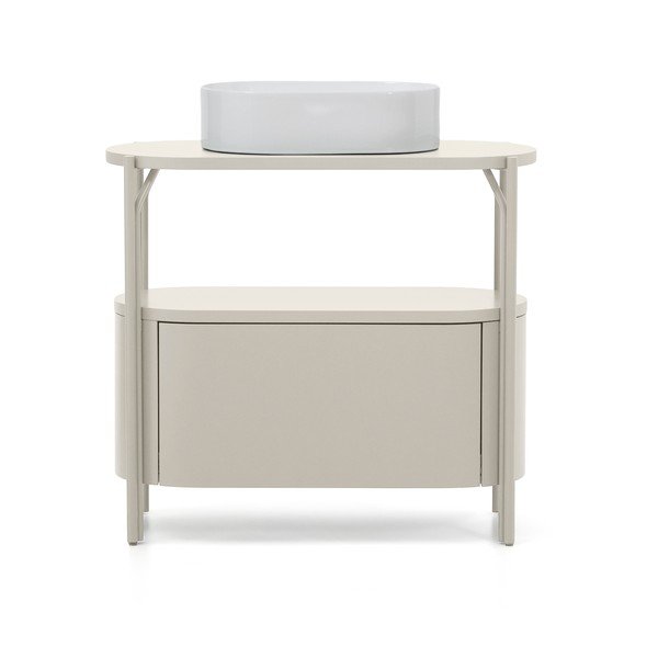 Bela omarica za pod umivalnik 90x81 cm Arely – Kave Home-image-3