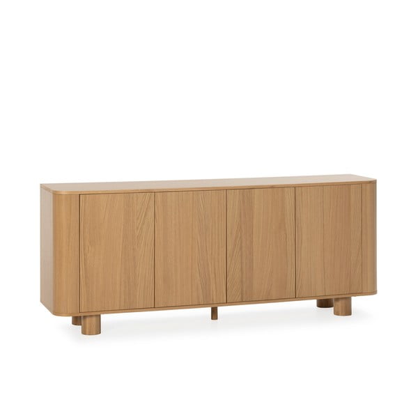 Komoda v hrastovem dekorju v naravni barvi 180x75x40 cm Padoc – MOME-image-3
