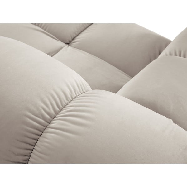 Bež žametna sedežna garnitura 282 cm Bellis – Micadoni -image-1