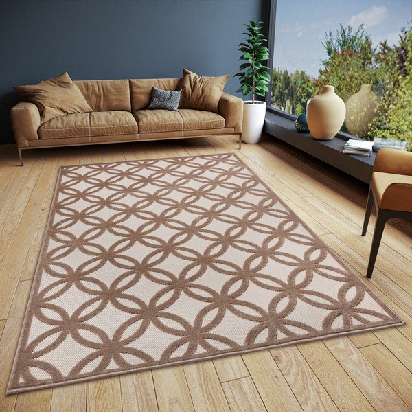 Rjava preproga 200x285 cm Iconic Circle – Hanse Home-image-1