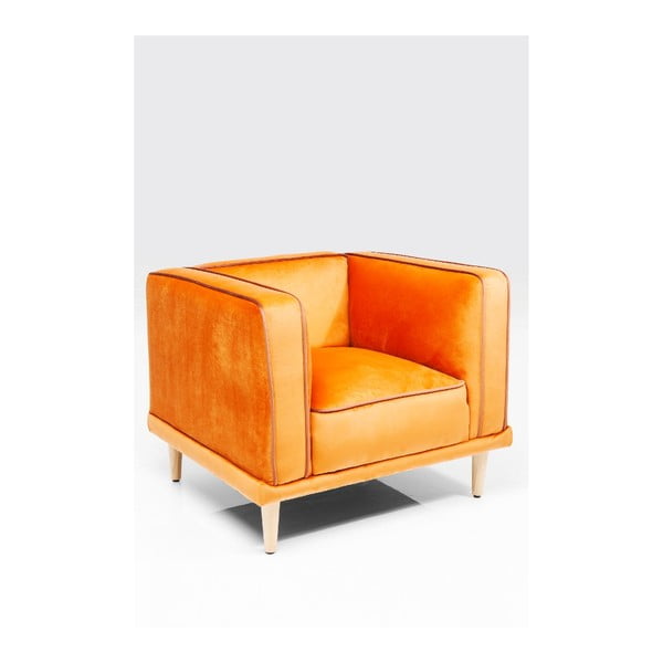 Oranžni fotelj Kare Design Chill Out