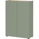 Žajbljevo zelena omarica v hrastovem dekorju 74x105x33 cm Alviano – Germania
