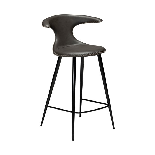 Temno siv barski stol iz umetnega usnja DAN-FORM Denmark Flair, višina 90 cm