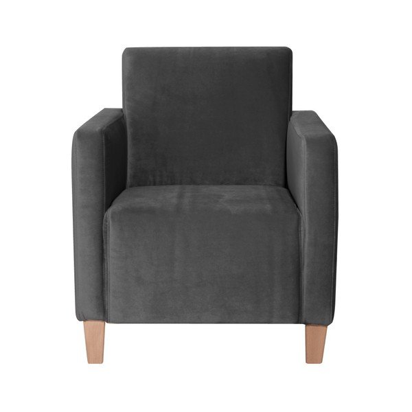Antracitno siv fotelj Max Winzer Milla Velvet-image-1